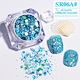 white iridescent glitter